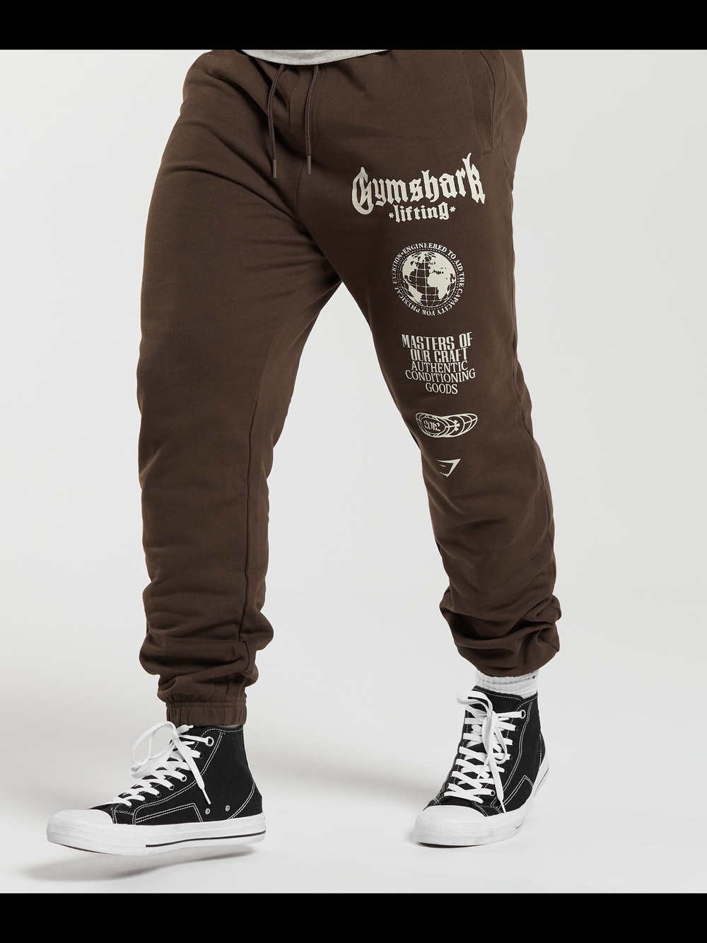 Gymshark Brown Graphic Jogger Pants